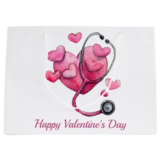 Bolsa De Regalo Grande Healing Hearts Valentine Design (Anverso)