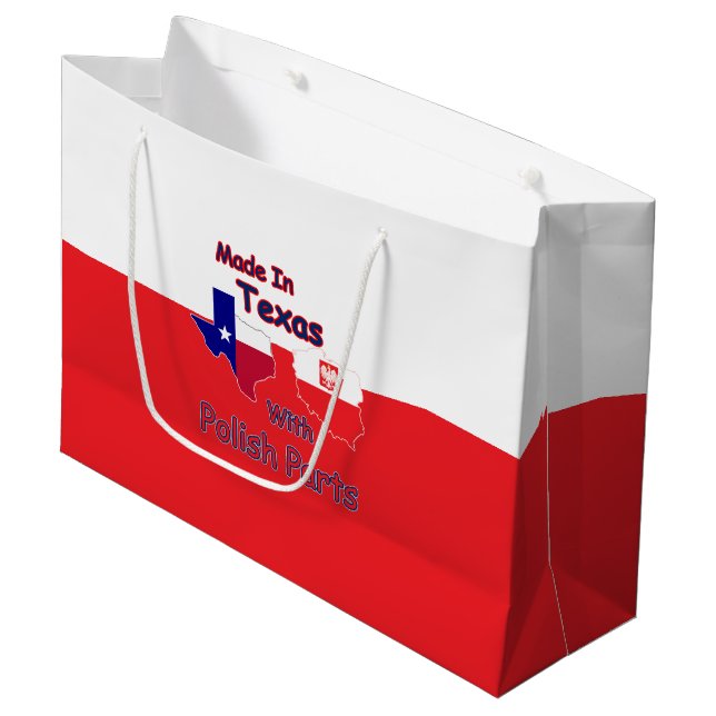 Bolsa De Regalo Grande Hecho en Texas con piezas polacas (Angulo Anverso)