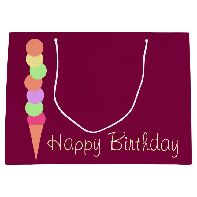 Bolsa De Regalo Grande Helado dulce del verano (Anverso)