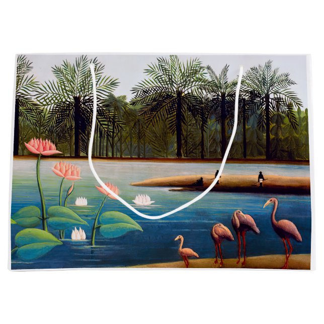 Bolsa De Regalo Grande Henri Rousseau - Los flamencos (Anverso)