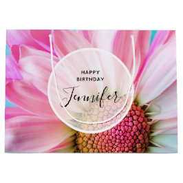 Bolsa De Regalo Grande Hermosa flor rosa cercana foto