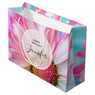 Bolsa De Regalo Grande Hermosa flor rosa cercana foto