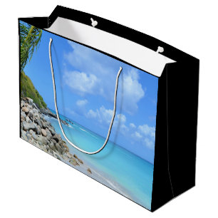 Bolsa De Regalo Grande Hermosa playa tropical turquesa