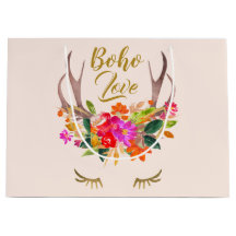 Hermosas pestañas Boho Love Reno Cuerno Flores