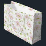 Bolsa De Regalo Grande Hermoso Cumpleaños de Despedida de Soltera con Flo<br><div class="desc">Hermoso Cumpleaños de Despedida de Soltera con Flores Rosadas y Menta</div>