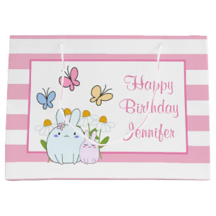 Bolsa De Regalo Grande Hermosos conejitos con martillos de primavera y ma