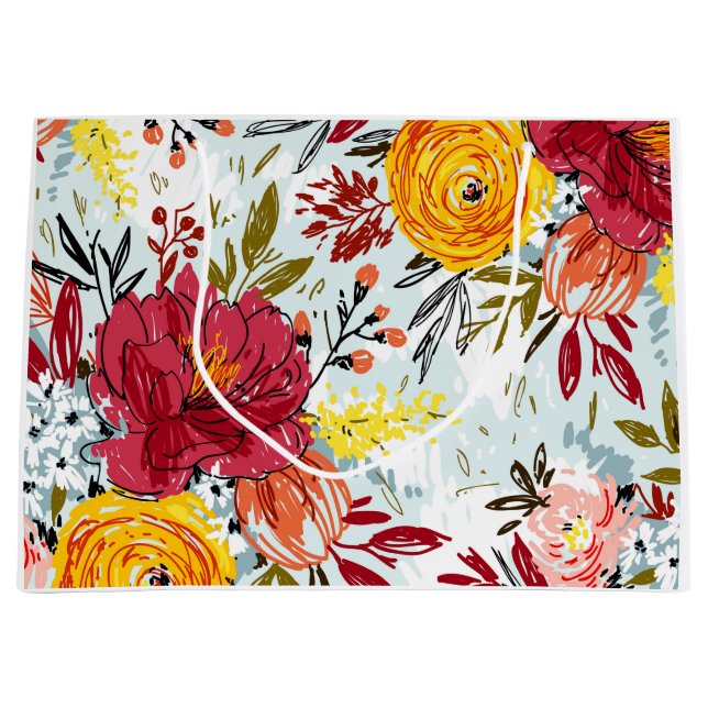 Bolsa De Regalo Grande Hermosos Rosas (Anverso)