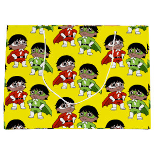 Bolsa De Regalo Grande Héroe de acciones de cumpleaños de niños