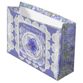Bolsa De Regalo Grande Hibiscus & lace BLUE