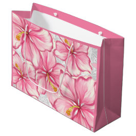 Bolsa De Regalo Grande Hibiscus & lace PINK
