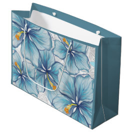 Bolsa De Regalo Grande Hibiscus & lace TURQUOISE