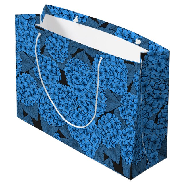 Bolsa De Regalo Grande Hidrangea azul (Angulo reverso)
