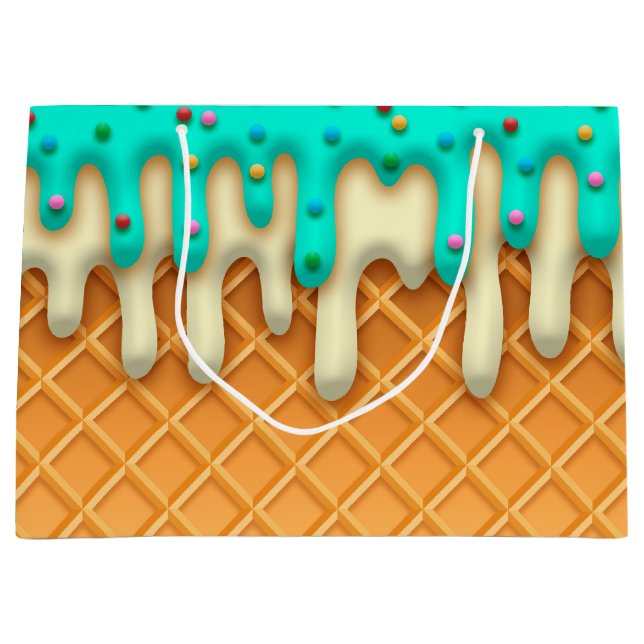 Bolsa De Regalo Grande Hielo Crema Drin Lata De Pata De Guiso Con Rocios (Anverso)