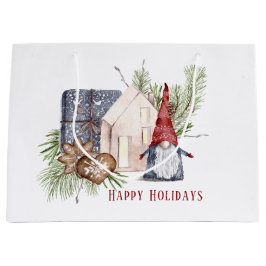 Bolsa De Regalo Grande Higgge Navidades Cute Gnome Vacaciones Nórdicas