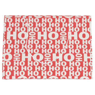 Bolsa De Regalo Grande Ho Ho Ho Ho Ho Chiste Pattern Santa Saying Ho Ho H