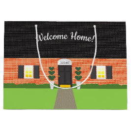 Bolsa De Regalo Grande Hogar de bienvenida de Realtor Ladrillo nuevo