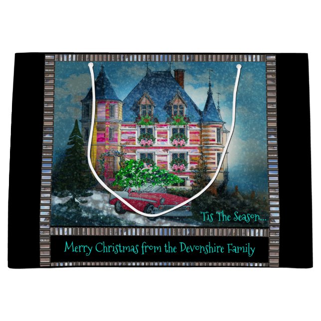 Bolsa De Regalo Grande Hogar para los Navidades de vacaciones (Anverso)