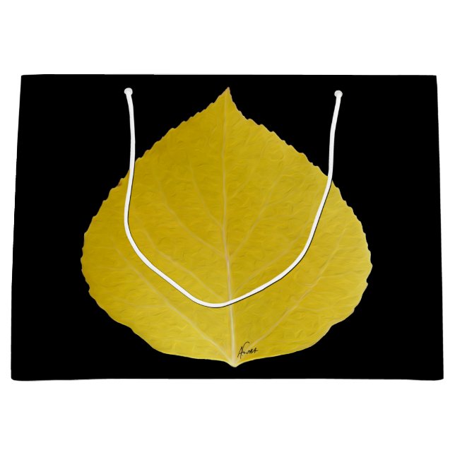 Bolsa De Regalo Grande Hoja amarilla #5 de Aspen (Anverso)