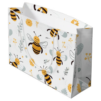 Bolsa De Regalo Grande Hoja de papel de envolver de abejas de burbujas de