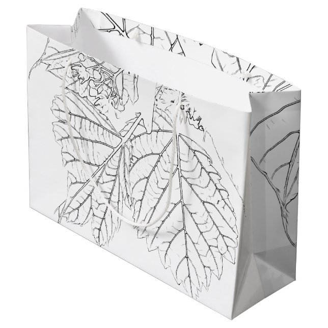 Bolsa De Regalo Grande Hojas de Basswood (Angulo reverso)