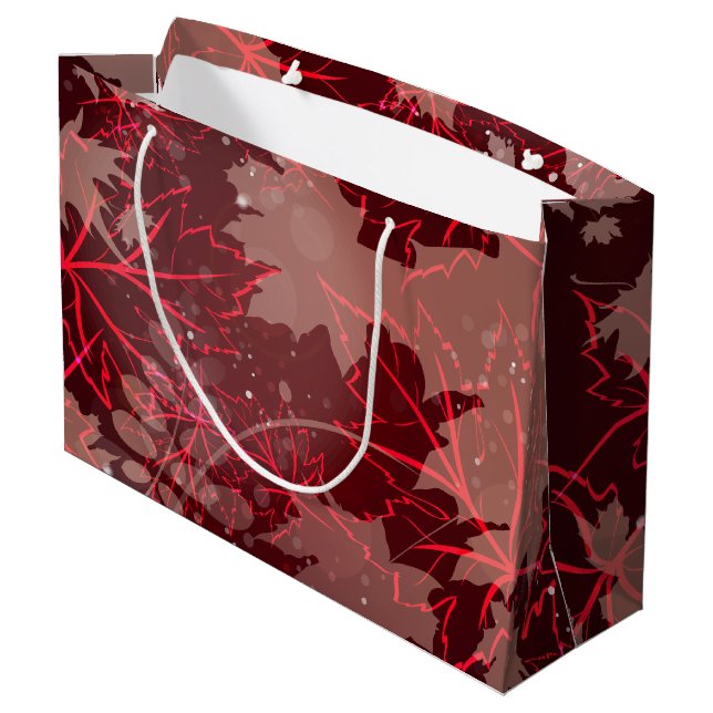 Bolsa De Regalo Grande Hojas de oro 1 (Angulo reverso)