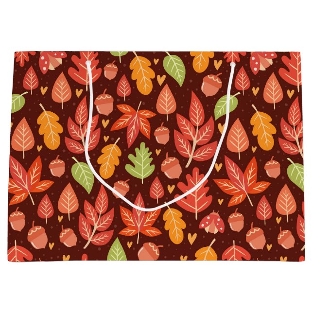 Bolsa De Regalo Grande Hojas de otoño  (Anverso)