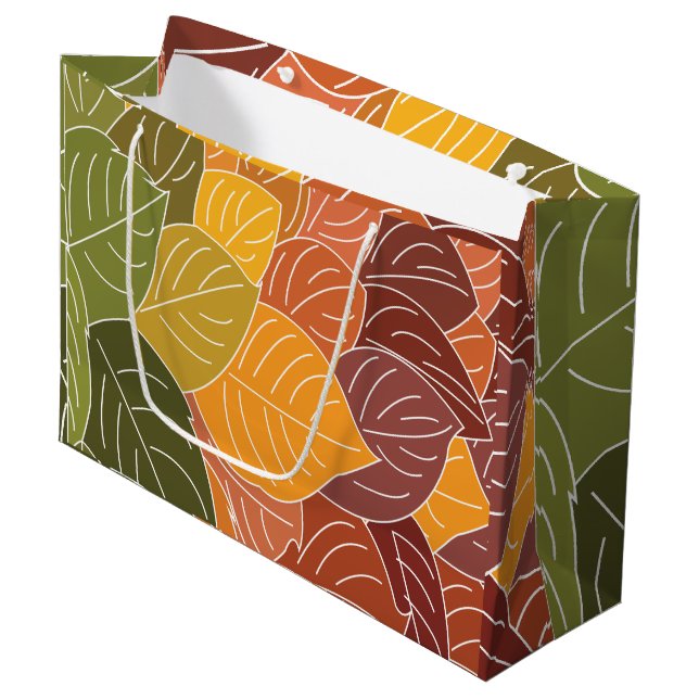 Bolsa De Regalo Grande Hojas de otoño (Angulo Anverso)