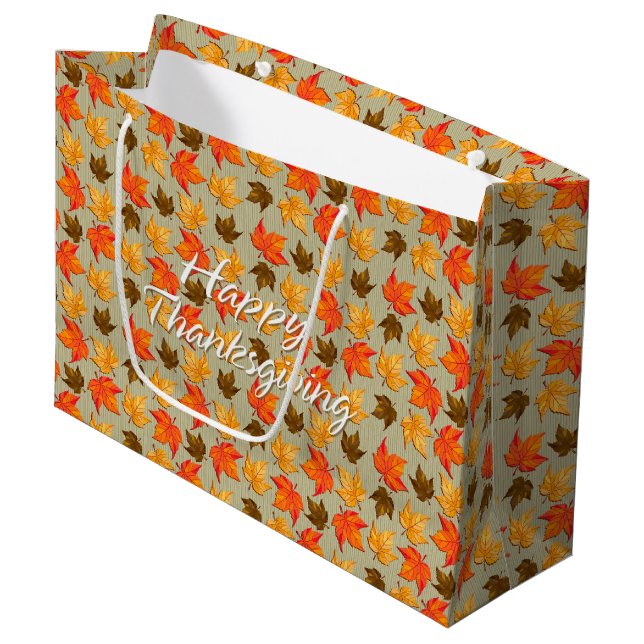 Bolsa De Regalo Grande Hojas de otoño 1 (Angulo Anverso)