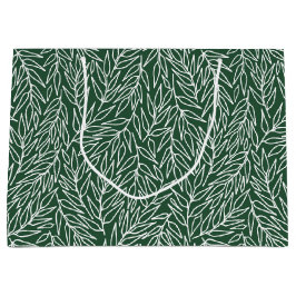 Bolsa De Regalo Grande Hojas de peluca.