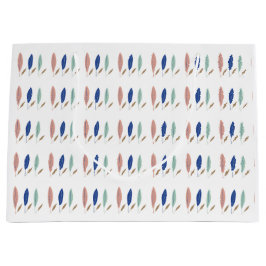 Bolsa De Regalo Grande Hojas minimalistas pastel modernas y sencillas