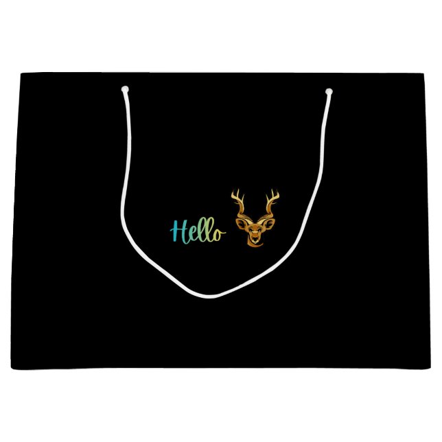 Bolsa De Regalo Grande Hola Ciervo (Anverso)