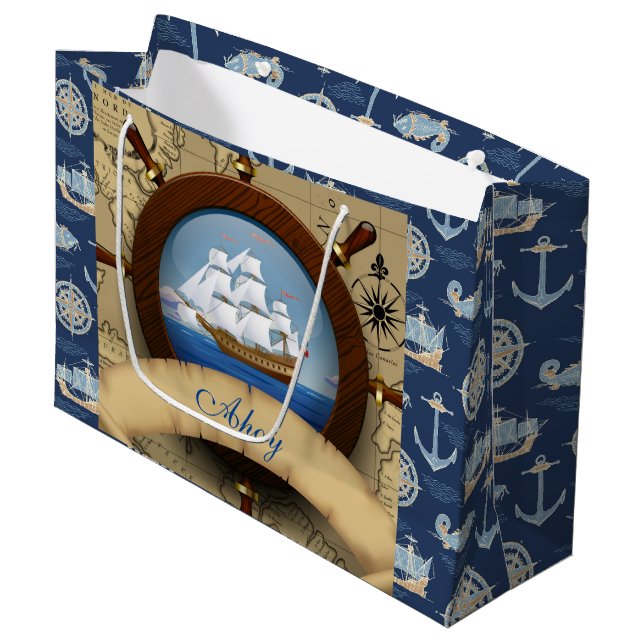 Bolsa De Regalo Grande ¡Hola marinero!   (Angulo Anverso)