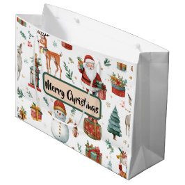 Bolsa De Regalo Grande Holiday Celebration Whimsical Gift Bag