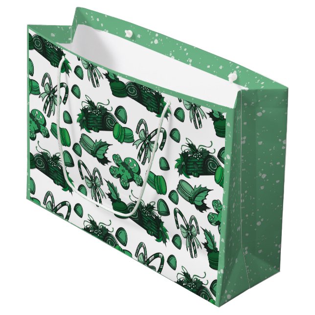 Bolsa De Regalo Grande Holiday Sweets- Mint (Solid) (Angulo Anverso)