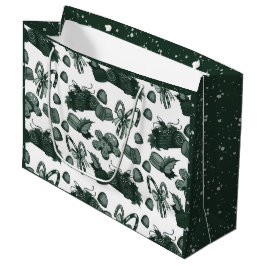 Bolsa De Regalo Grande Holiday Sweets- Pine (Solid)