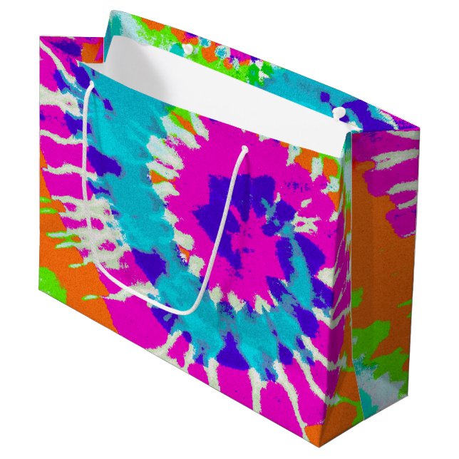 Bolsa De Regalo Grande holiES - Estilo de batik de espiral de energía (Angulo Anverso)