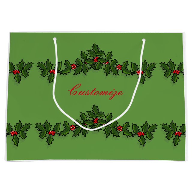 Bolsa De Regalo Grande Holly Branches Thunder_Cove (Anverso)