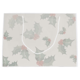 Bolsa De Regalo Grande Holly Christmas Vintage Birthday