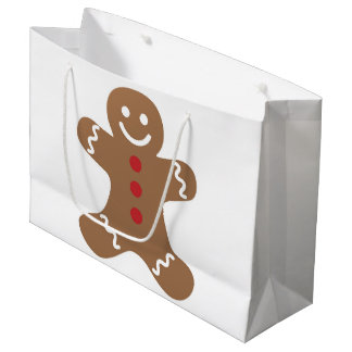 Bolsa De Regalo Grande Hombre de Jengibre Niños, Caramelos, Galletas, Div