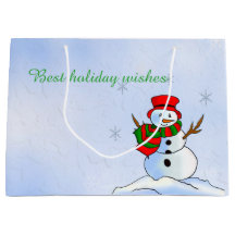 Hombre de nieve de personalizable con copos de nie