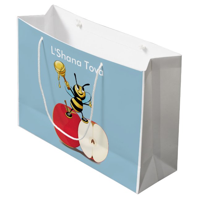 Bolsa De Regalo Grande Honeybee Apple Rosh HaShana (Angulo Anverso)