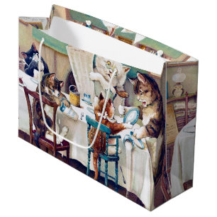 Bolsa De Regalo Grande Hora del desayuno del gato, Louis Wain