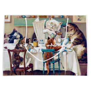 Bolsa De Regalo Grande Hora del desayuno del gato, Louis Wain