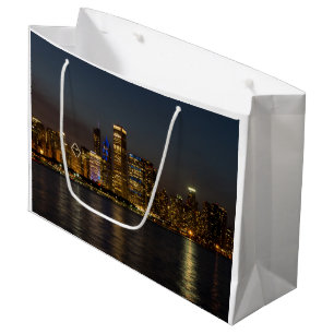 Bolsa De Regalo Grande Horizonte Chicago Pano de la noche