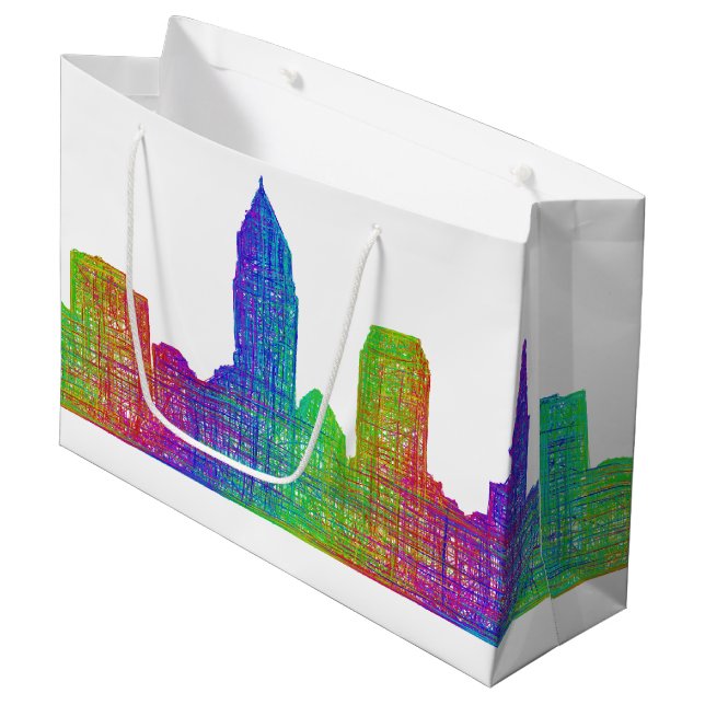Bolsa De Regalo Grande Horizonte de Cleveland (Angulo Anverso)