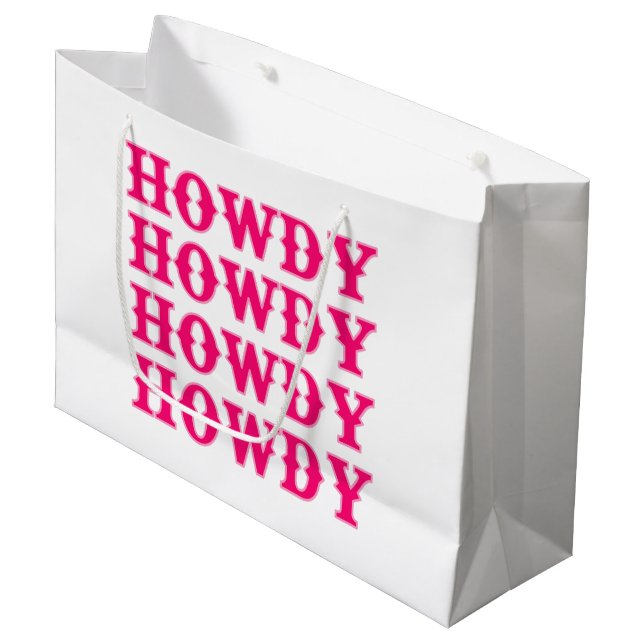Bolsa De Regalo Grande Howdy Cowgirl Disco Last Rodeo (Angulo Anverso)