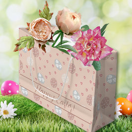 Bolsa De Regalo Grande Huevos de Pascua Corazón Deslumbrante