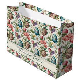 Bolsa De Regalo Grande Huevos de Pascua patrón nostálgico vintage no 4