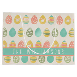 Bolsa De Regalo Grande Huevos de Pascua Personalizados Vintage Lindos