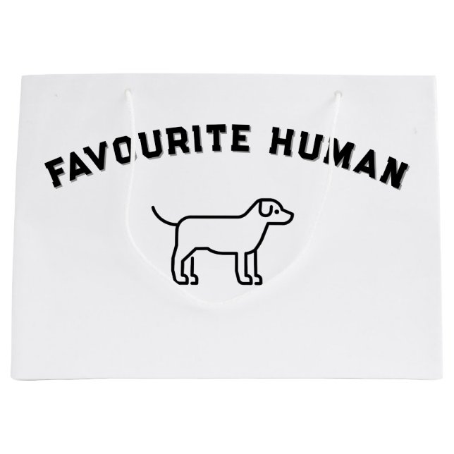 Bolsa De Regalo Grande Humano Favorito (Anverso)